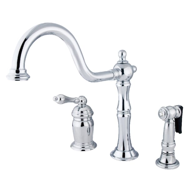 KS1811ALBS Widespread Kitchen Faucet, Polished Chrome